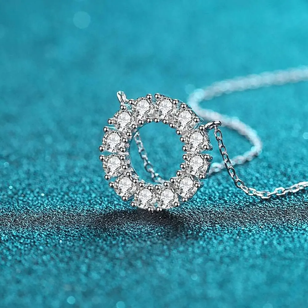 1.2ct Diamond Circle Necklace