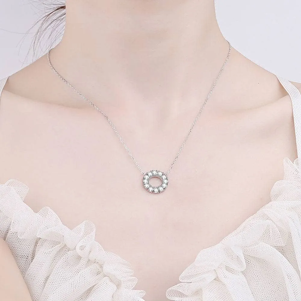 1.2ct Diamond Circle Necklace
