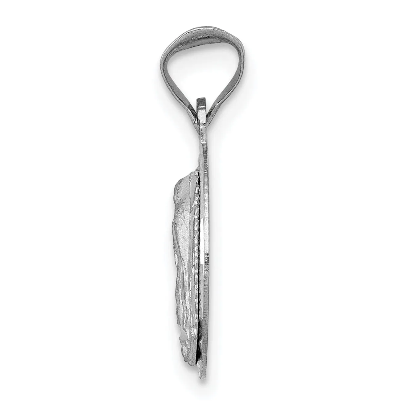14k White Gold Our Lady of Guadalupe Pendant