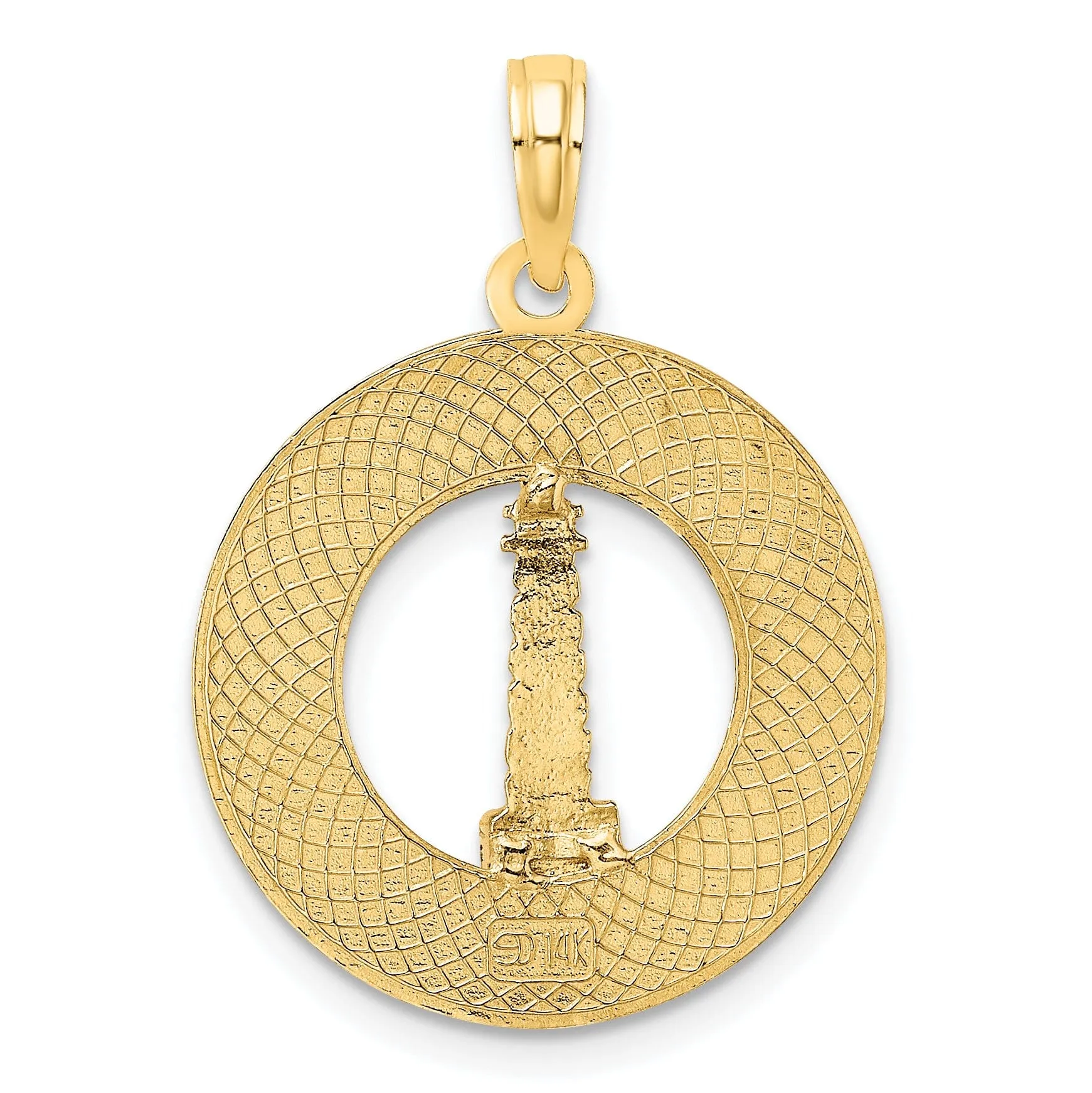 14K Yellow Gold SAINT AUGUSTINE FLORIDA Light House Design Pendant