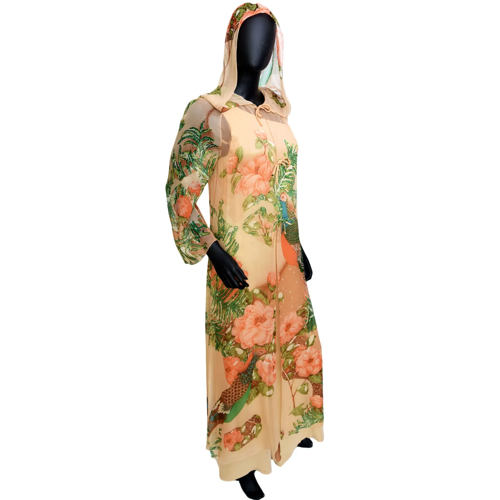 1970s Hanae Mori Couture Silk Jumpsuit & Duster Set