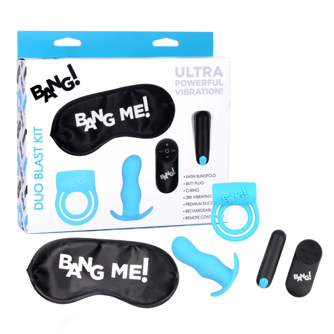 28X Duo Blast Remote Control C-Ring And Butt Plug Kit