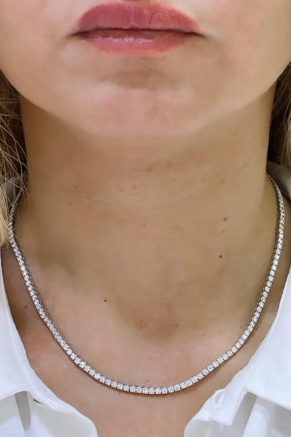 8.37ct tw Diamond Riviera Line Tennis Necklace