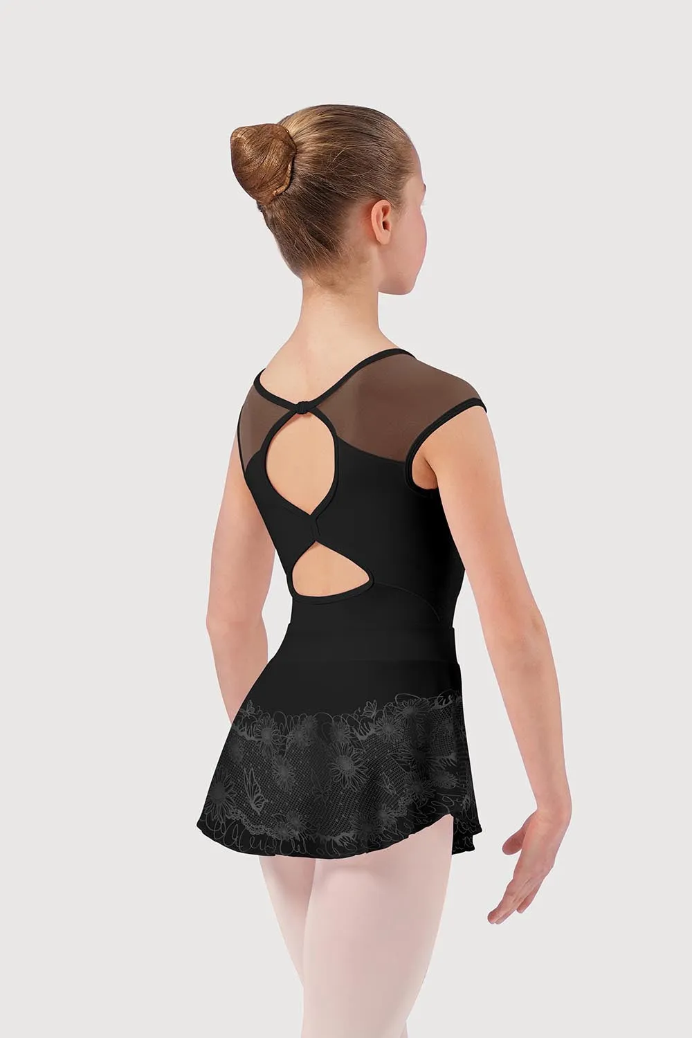 A54151G - Bloch Printed Lace Girls Pull On Skirt