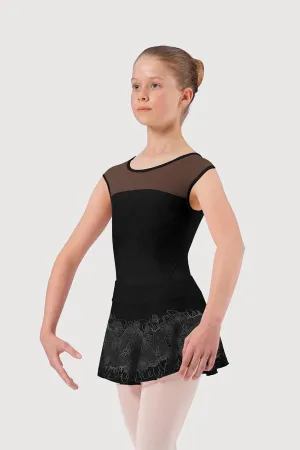 A54151G - Bloch Printed Lace Girls Pull On Skirt