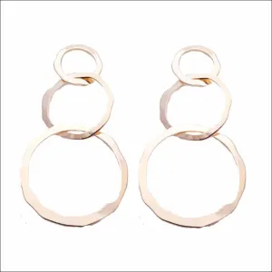 Adonica Interconnected Golden Circle Earrings