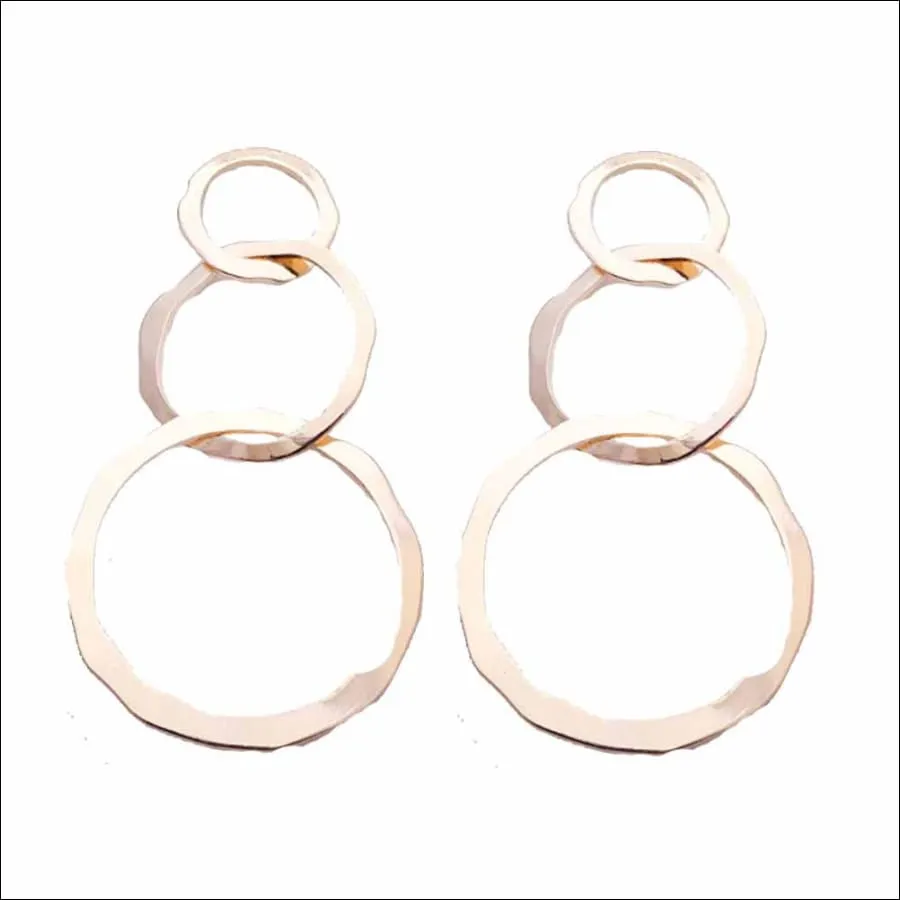 Adonica Interconnected Golden Circle Earrings