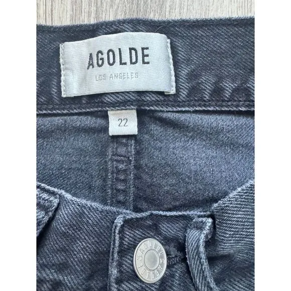 AGOLDE Black Distressed 90s Jeans Size 22‎
