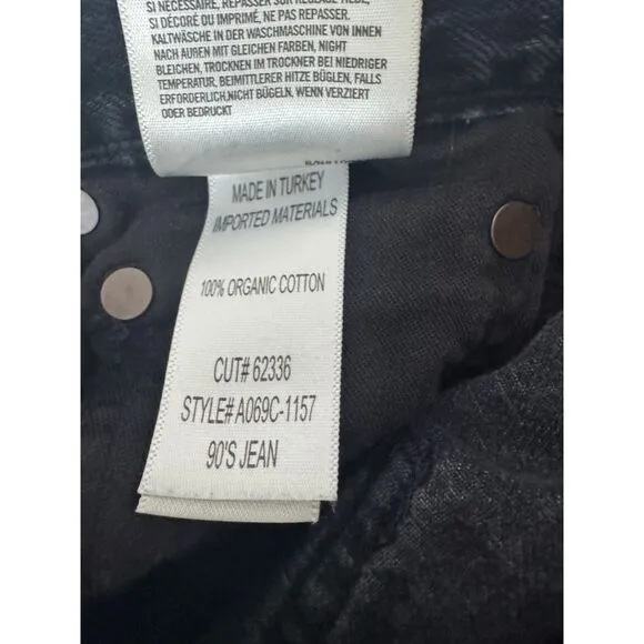 AGOLDE Black Distressed 90s Jeans Size 22‎