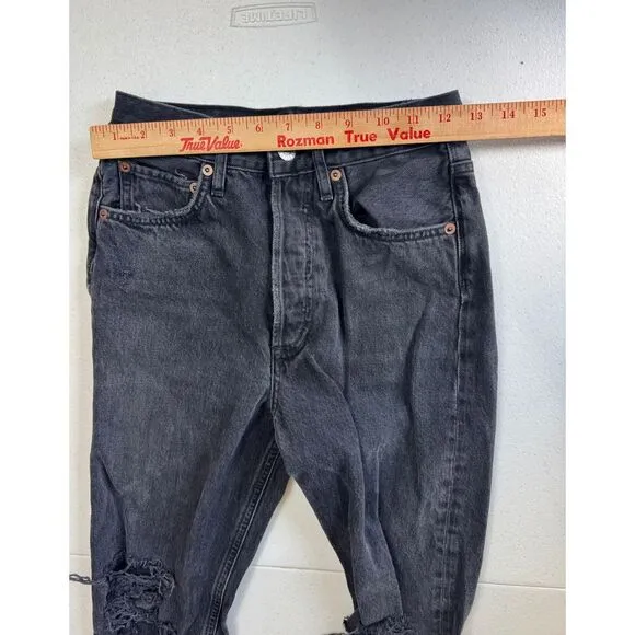 AGOLDE Black Distressed 90s Jeans Size 22‎