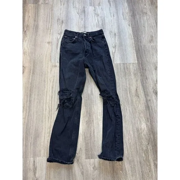 AGOLDE Black Distressed 90s Jeans Size 22‎