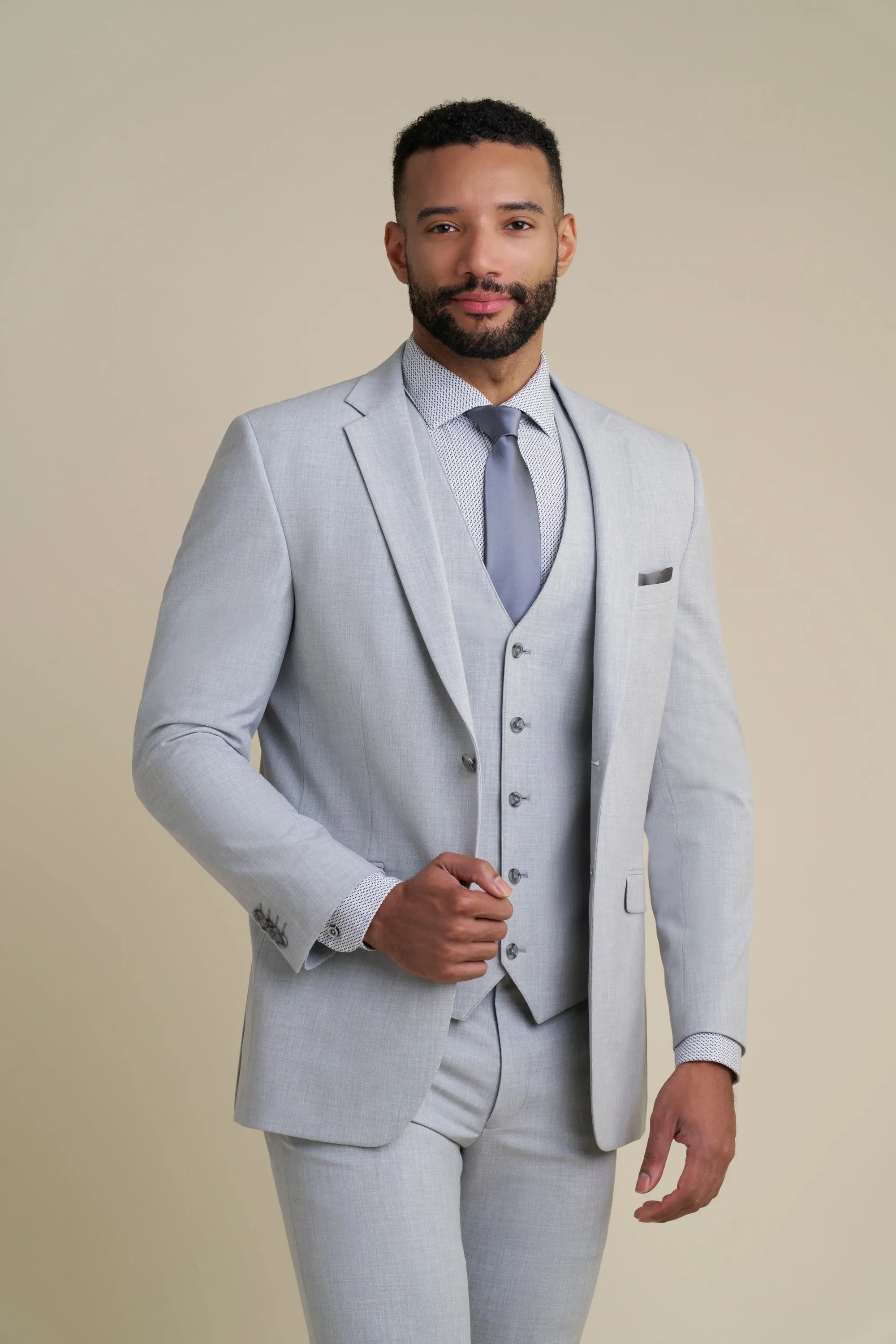 Allure Men Suit - Light Grey
