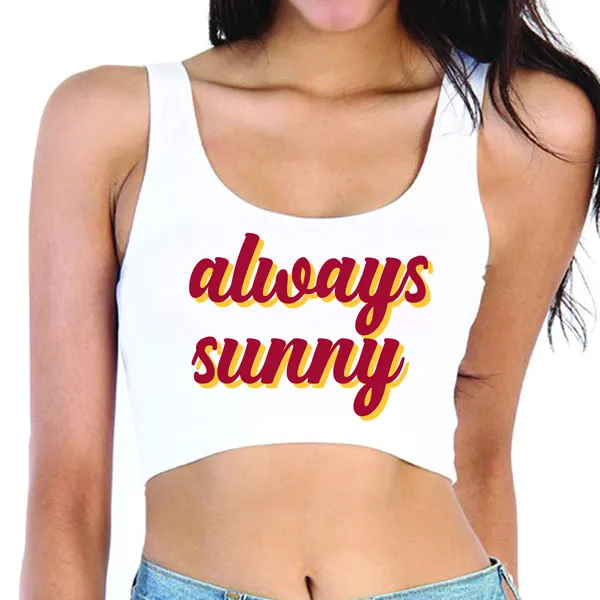 Always Sunny Crop Tank Top