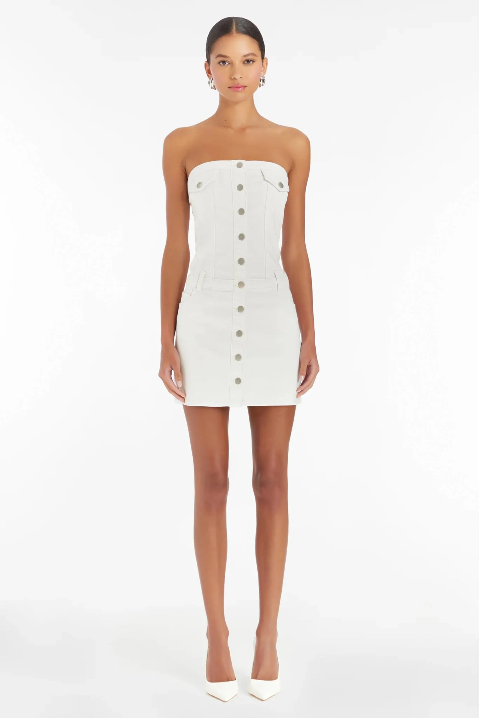 AMANDA UPRICHARD | Teyana Dress - White Denim