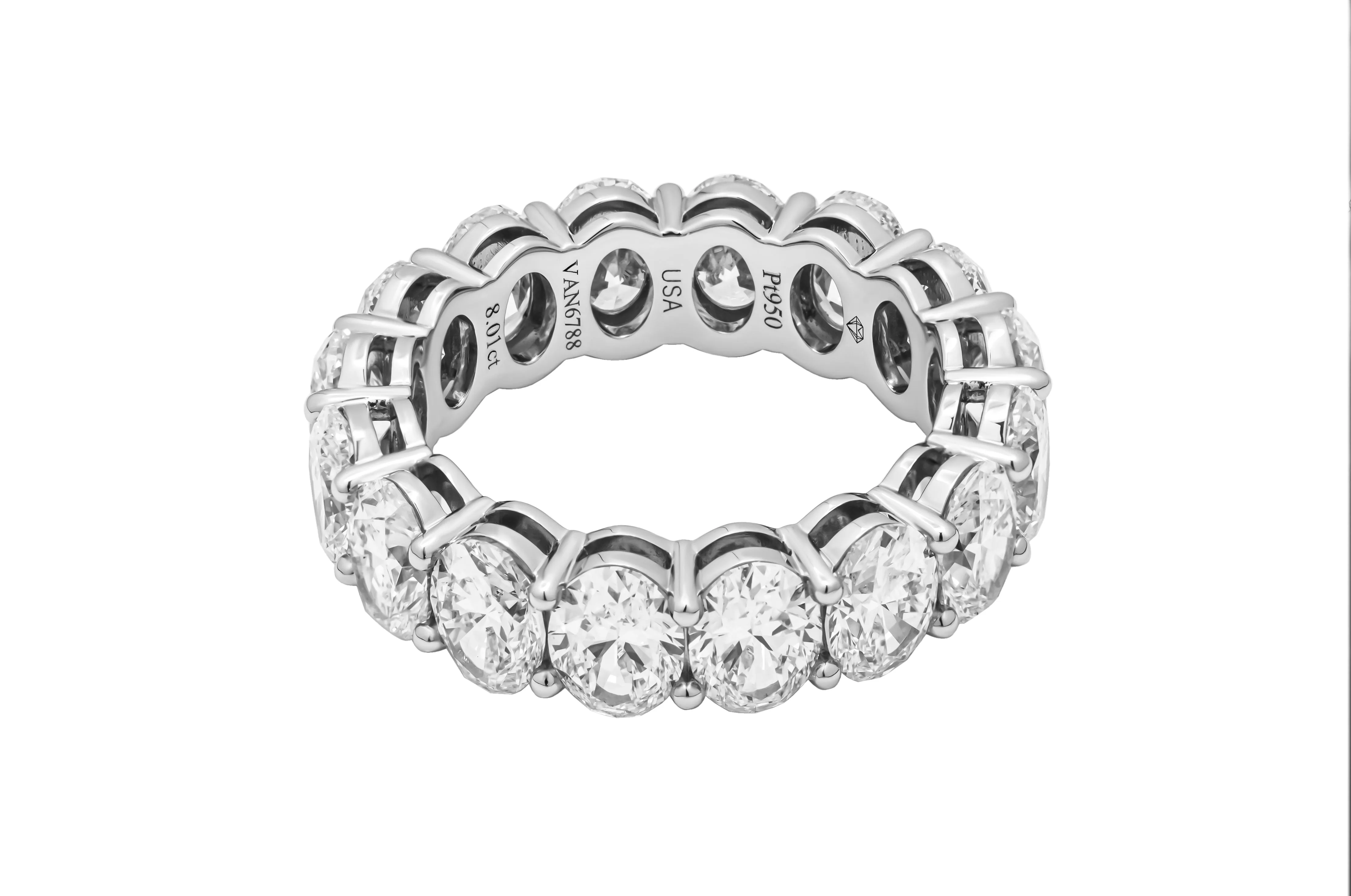 Anniversary Band with Oval Diamonds 0.50ct each
