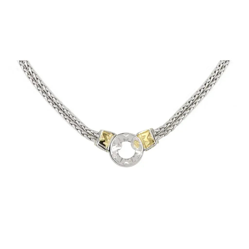 Antiqua Collection - Gold Circle Double-Strand Necklace