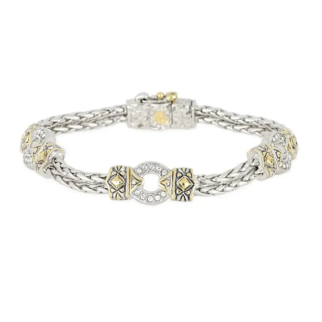 Antiqua Collection - Three Circle Pavé Bracelet