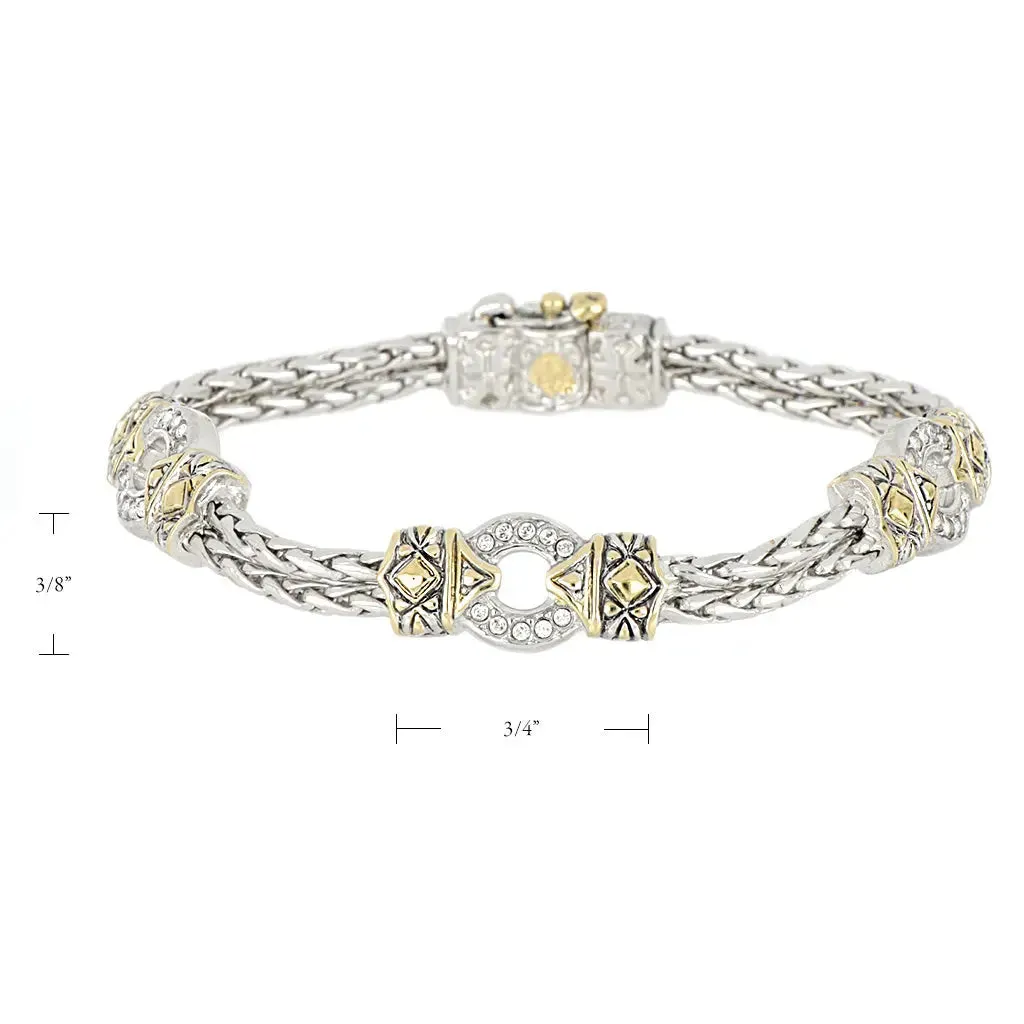 Antiqua Collection - Three Circle Pavé Bracelet