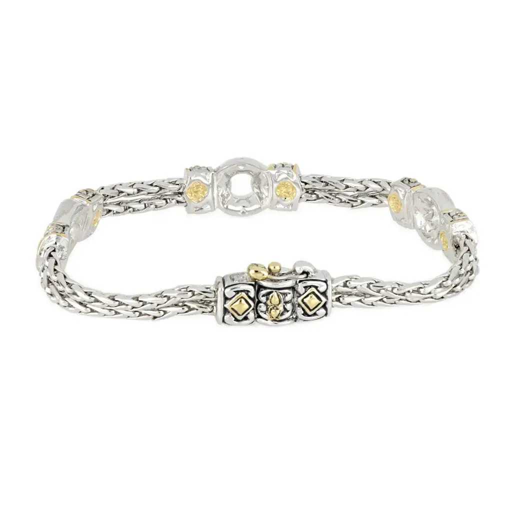 Antiqua Collection - Three Circle Pavé Bracelet