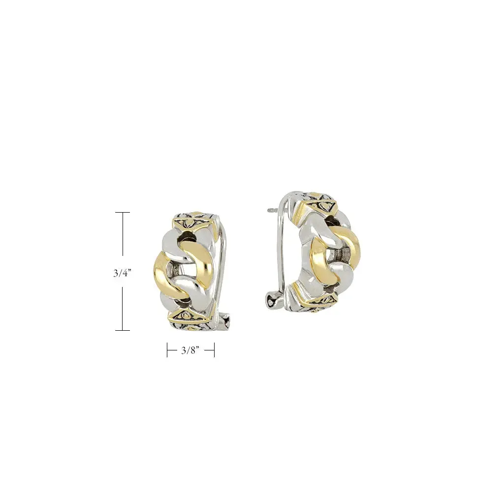 Antiqua Collection - Three Circle Post Clip Earrings