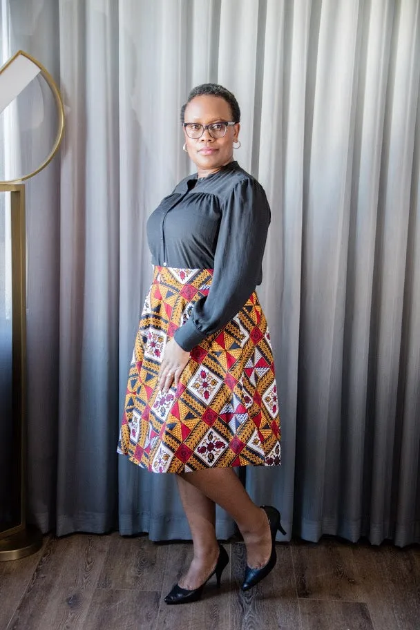 Ashade Skirt-Different red pattern