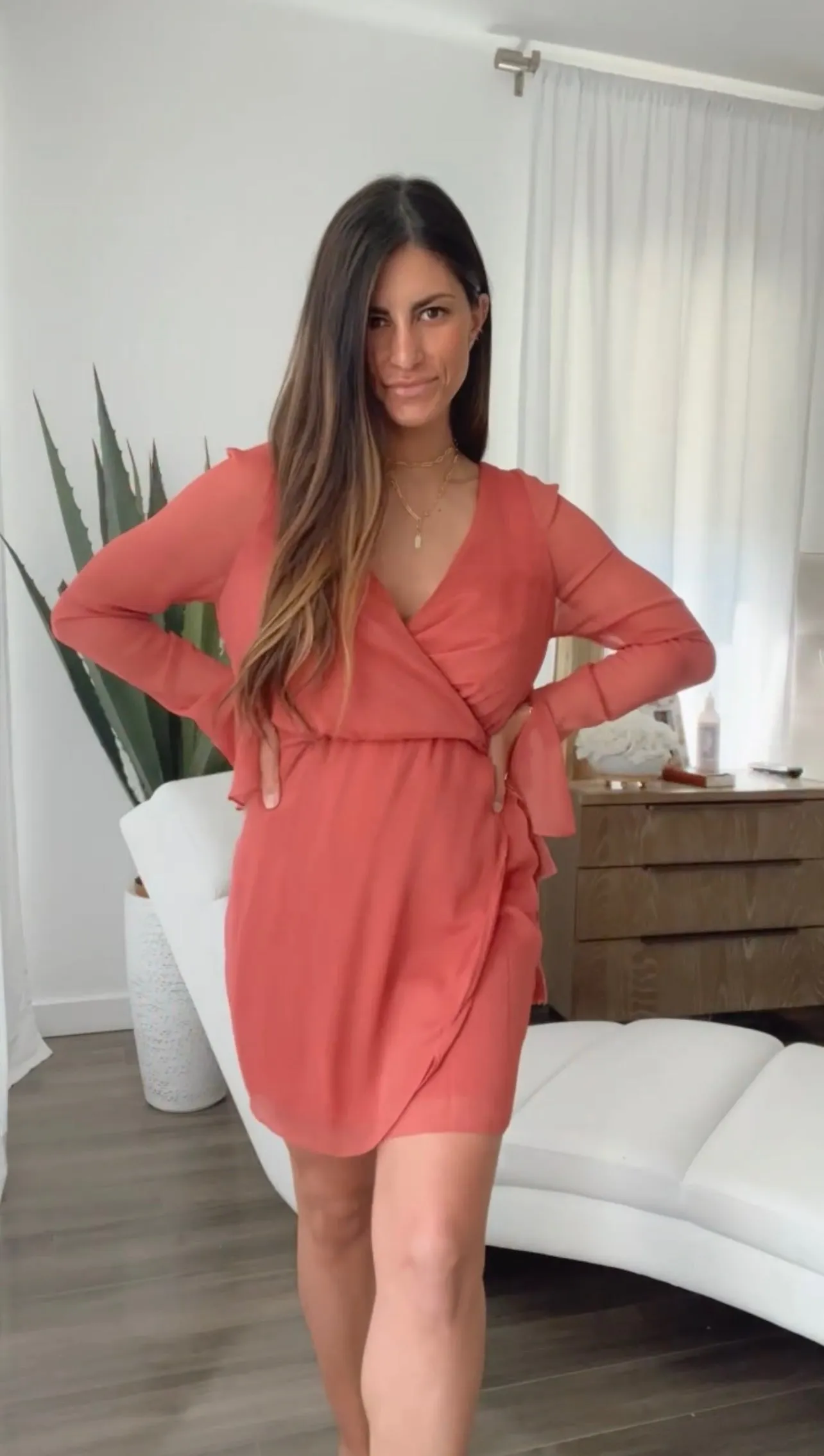 Aurea Sheer Wrap Dress by TJD // LAST ONE
