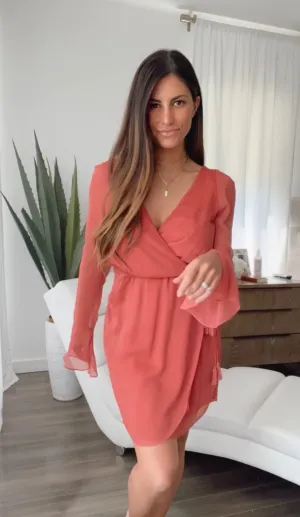 Aurea Sheer Wrap Dress by TJD // LAST ONE