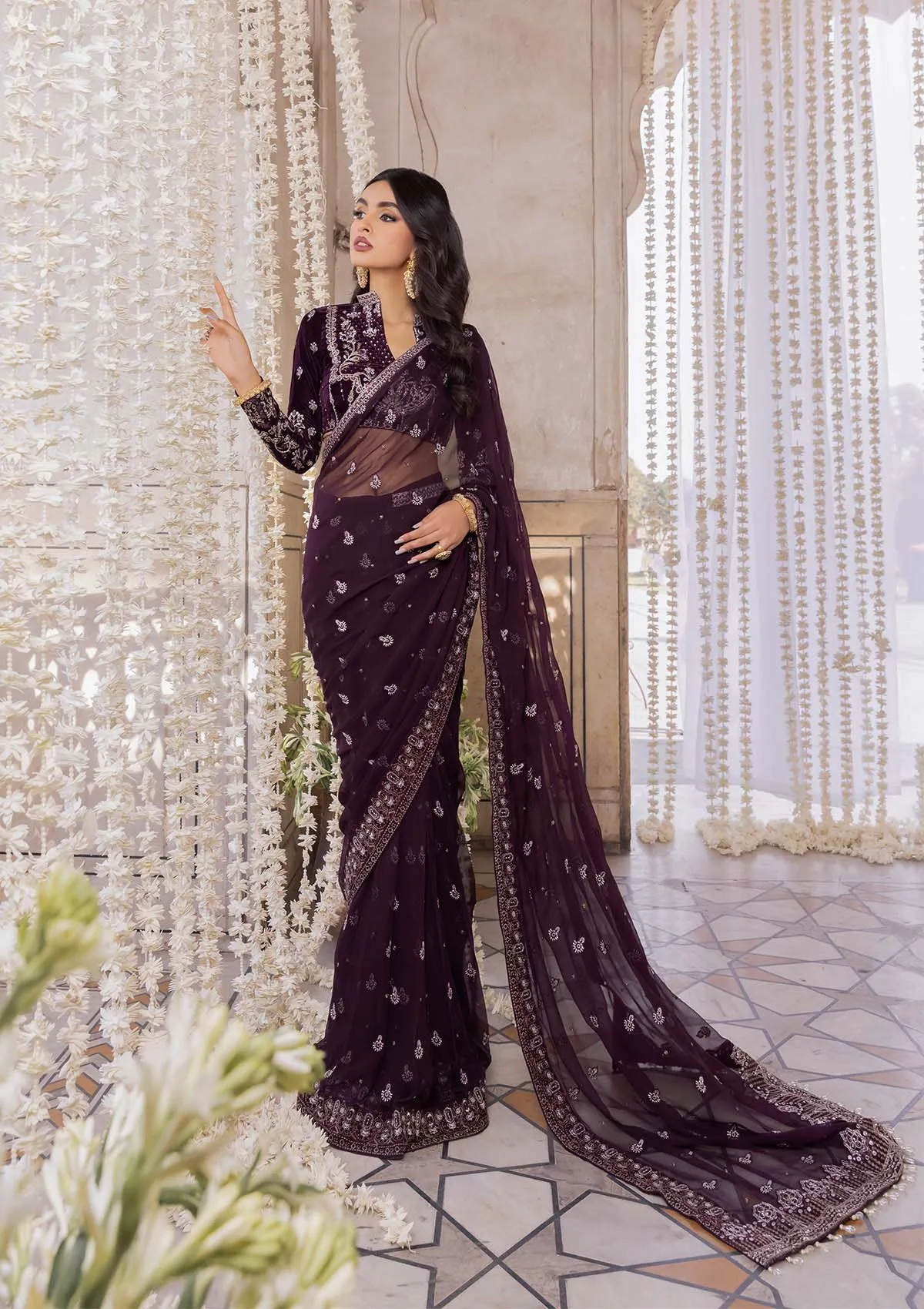 BAAGH - LOOK 07 | AIK Atelier Baagh Unstitched Velvet Winter Collection 2022 | Unstitched Embroidered Velvet Suits