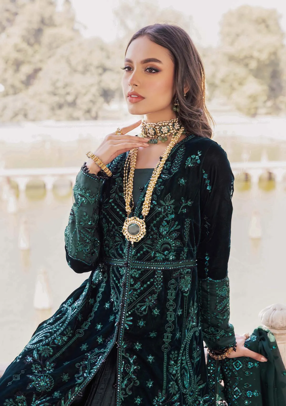 BAAGH - LOOK 08 | AIK Atelier Baagh Unstitched Velvet Winter Collection 2022 | Unstitched Embroidered Velvet Suits