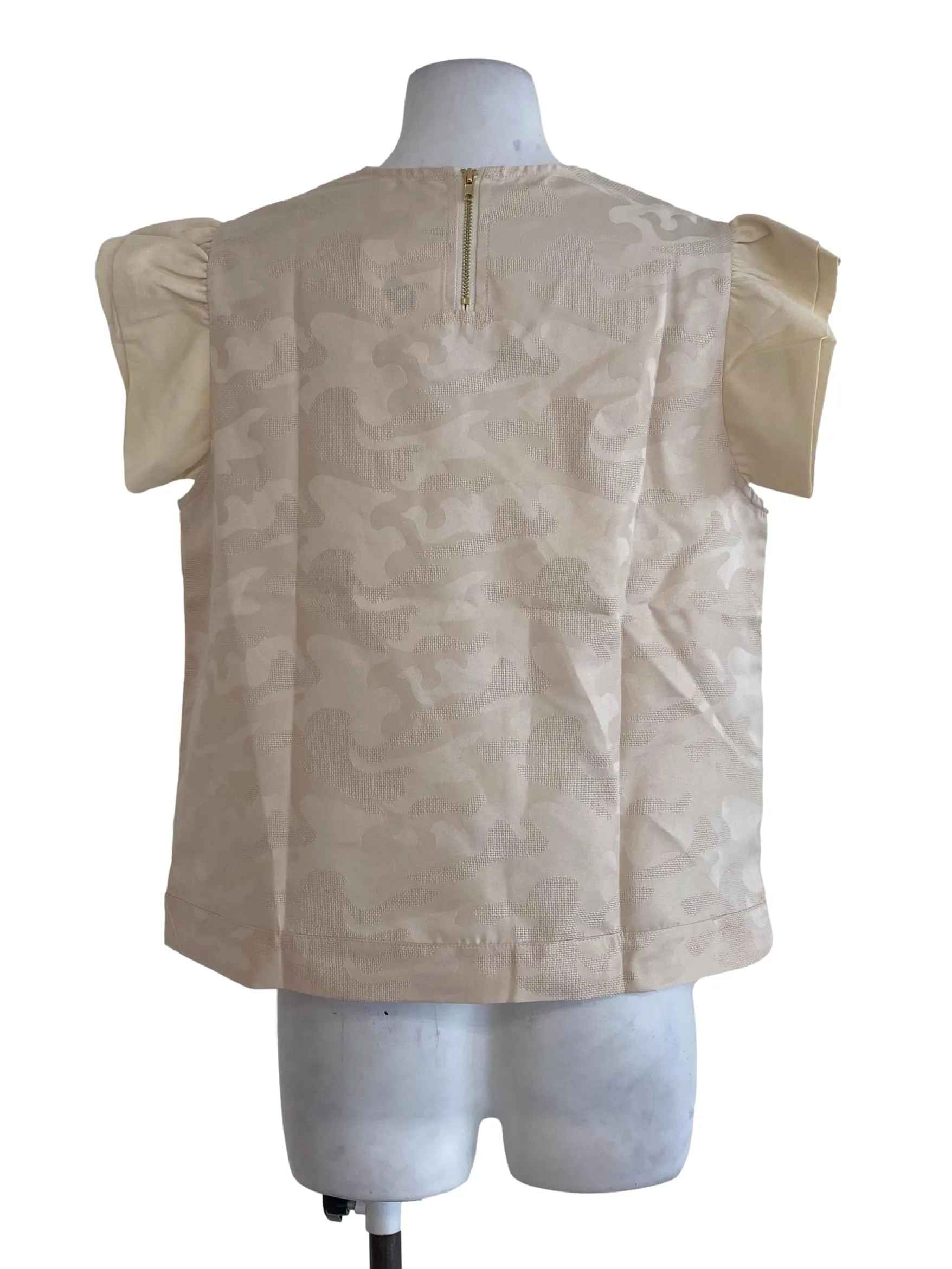 Beige Abstract Top