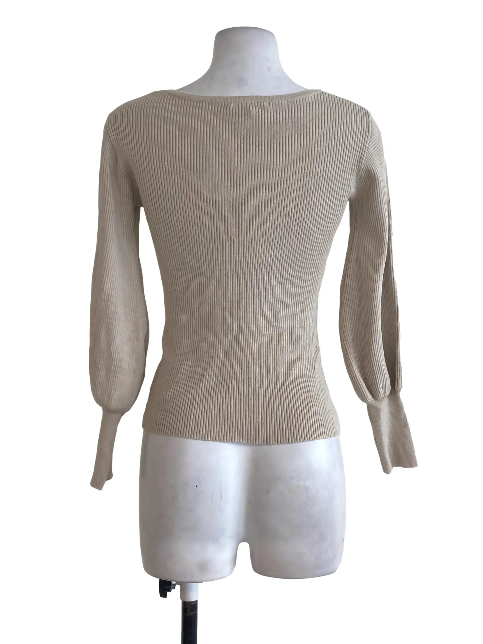 Beige Knitted Top LB