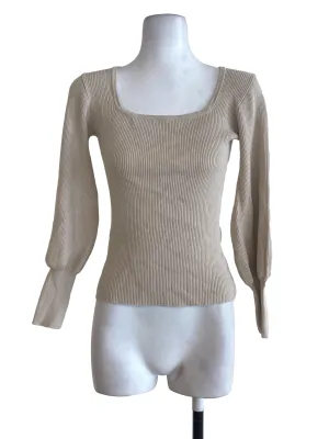 Beige Knitted Top LB