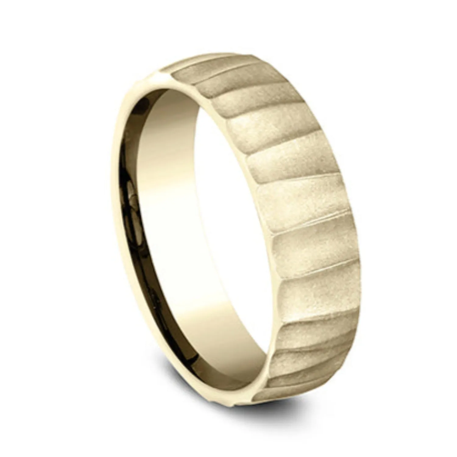 Benchmark "The Dune" 6.5MM Barrel Cut Wedding Band