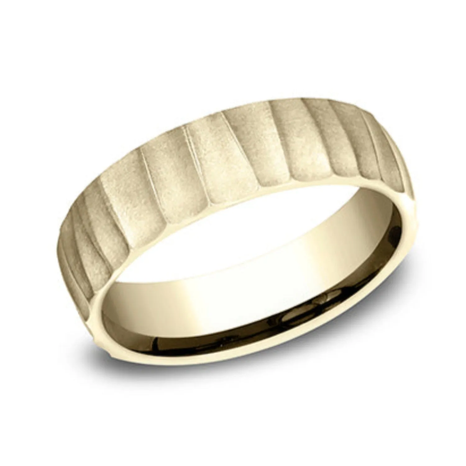 Benchmark "The Dune" 6.5MM Barrel Cut Wedding Band