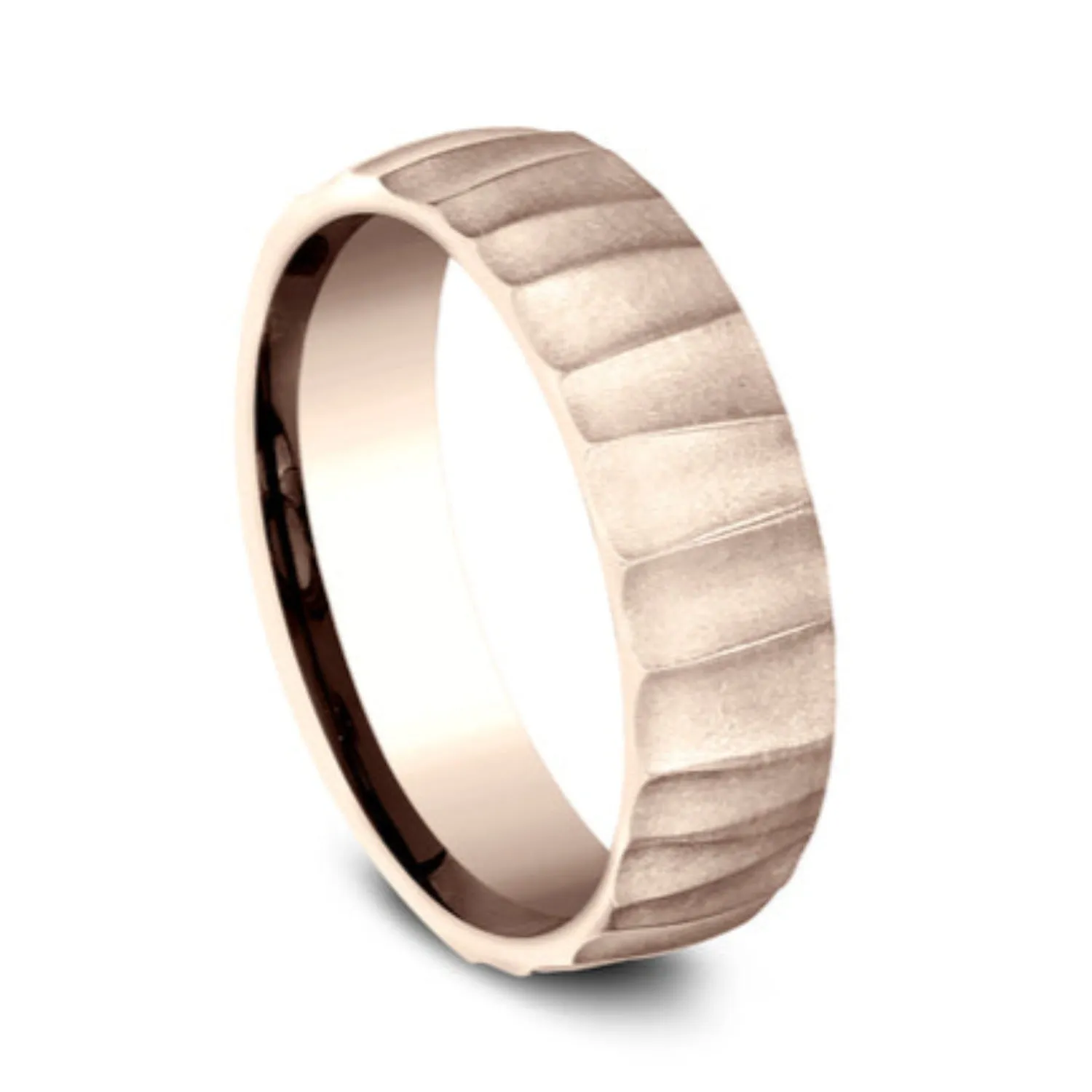 Benchmark "The Dune" 6.5MM Barrel Cut Wedding Band