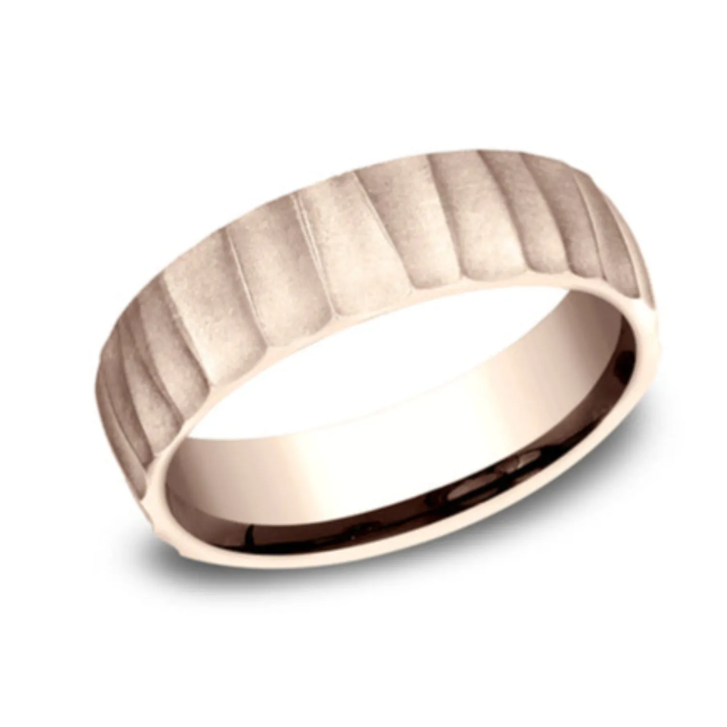 Benchmark "The Dune" 6.5MM Barrel Cut Wedding Band