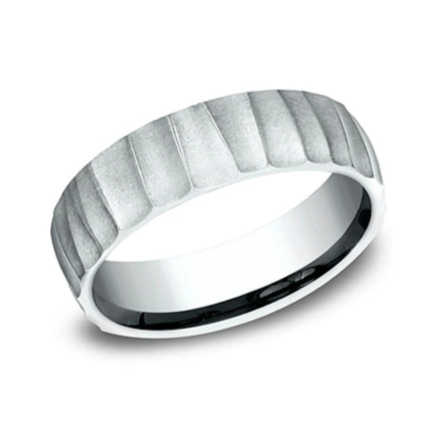 Benchmark "The Dune" 6.5MM Barrel Cut Wedding Band