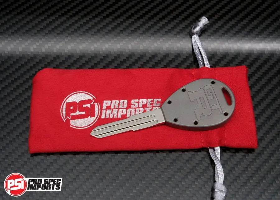 Billet Titanium R32 / R33 Skyline GTR Key Blank - Satin Frost