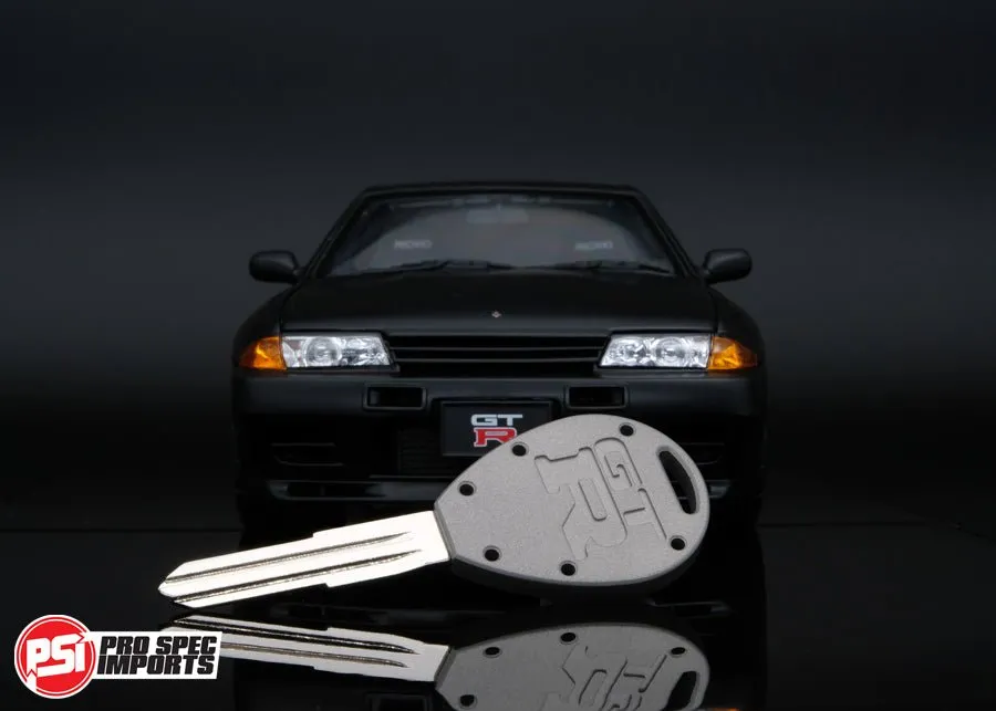 Billet Titanium R32 / R33 Skyline GTR Key Blank - Satin Frost