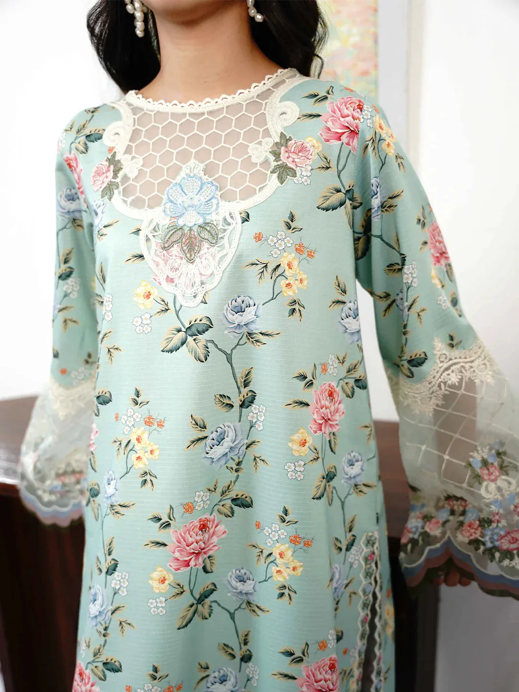 Bin Ilyas Multi Digital Printed Lawn Unstitched Collection Noura 71 A
