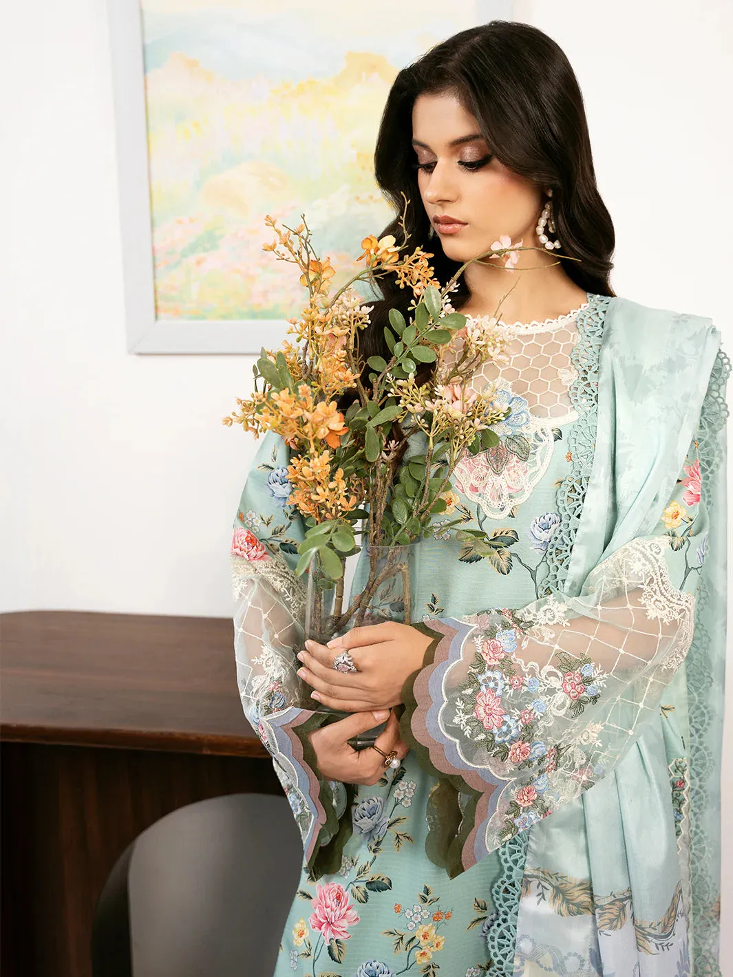 Bin Ilyas Multi Digital Printed Lawn Unstitched Collection Noura 71 A