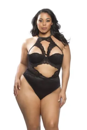 Black - Georgette Balconette Teddy - Size