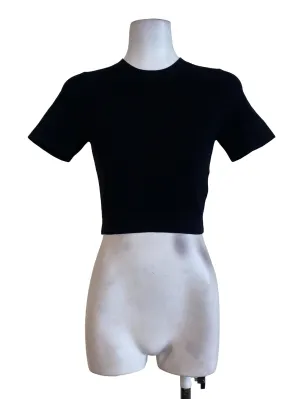Black Knitted Round Neck Top LB