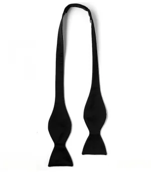 Black Satin Self Tie