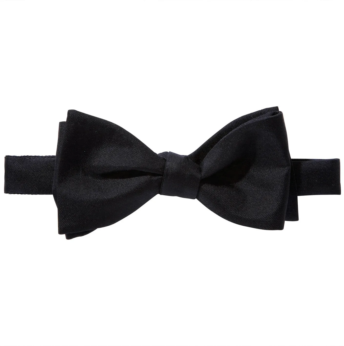 Black Satin Self Tie