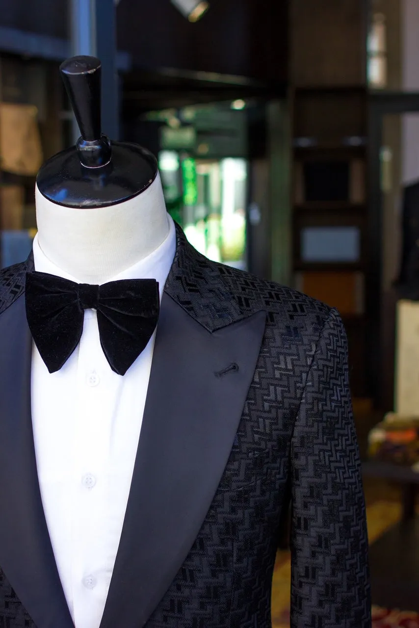 Black Velvet Butterfly Bow Tie