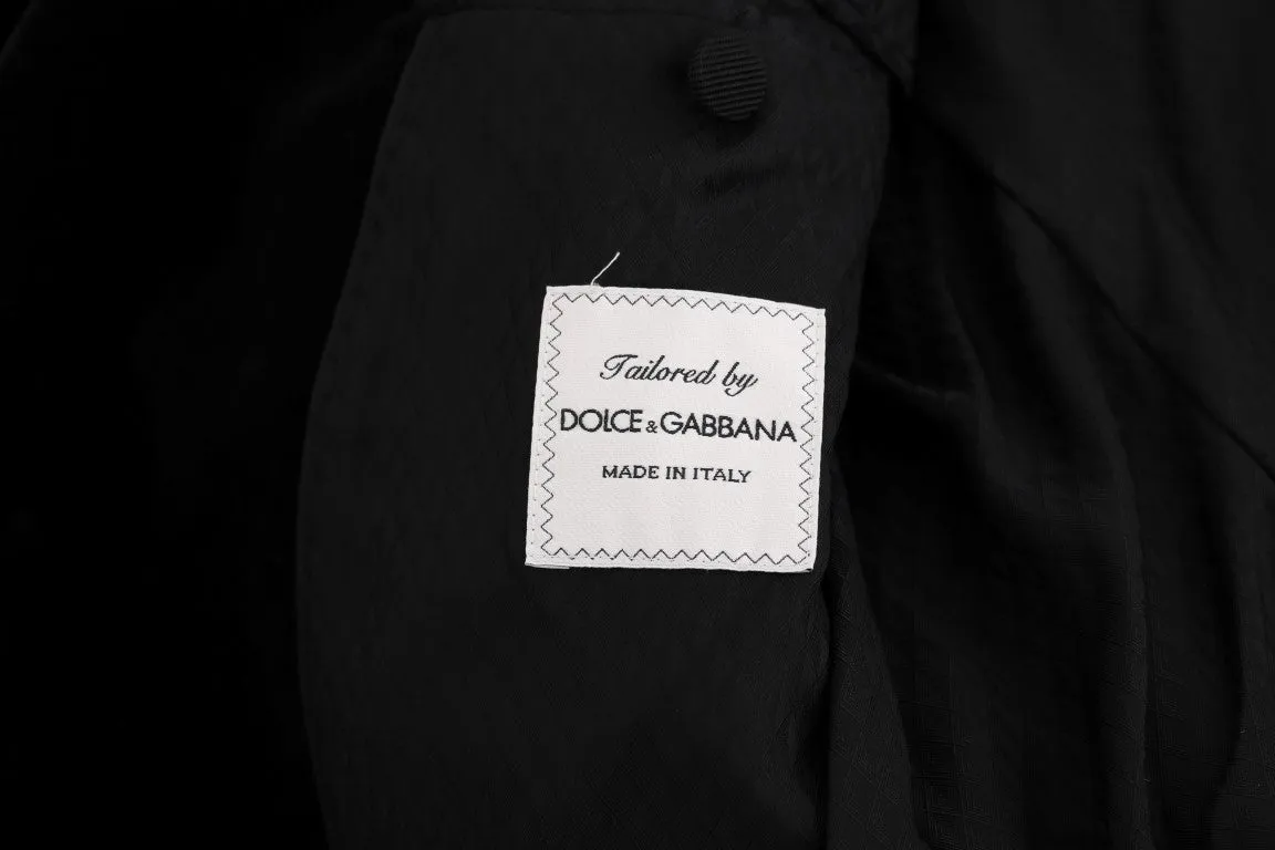 Black Velvet Double Breasted Slim Suit