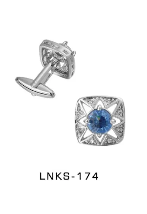 Blue Crystal Cufflinks