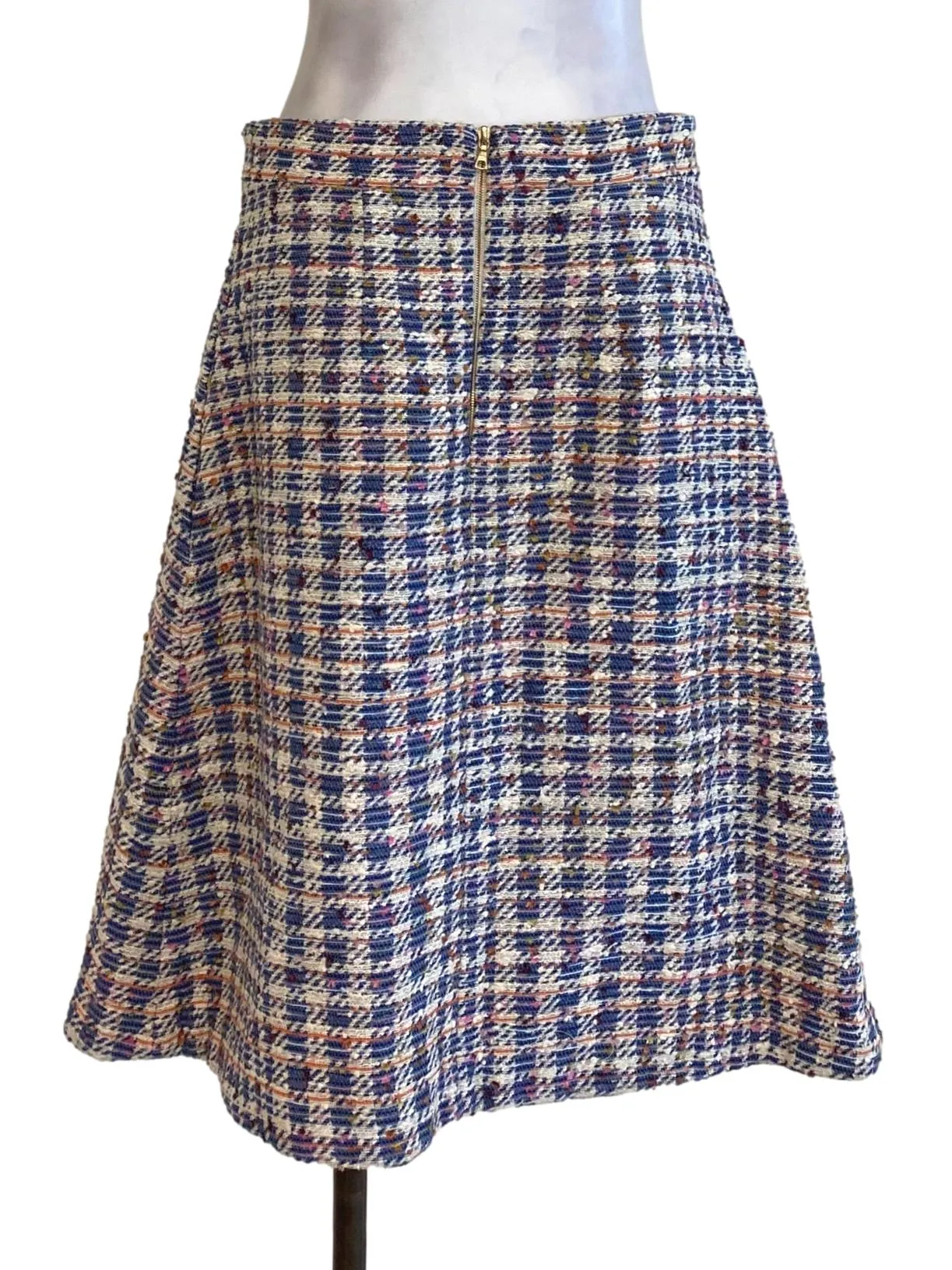 Blue Tweed Skirt