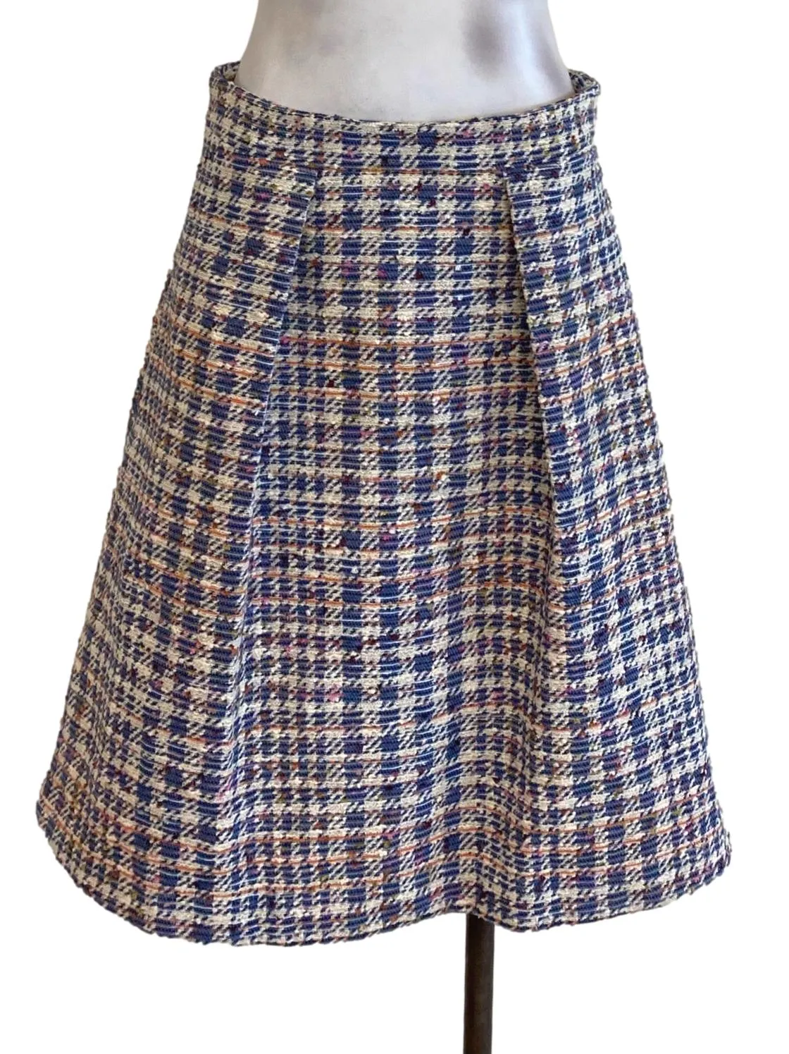 Blue Tweed Skirt